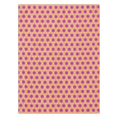 Retro Pink and Orange Modern Geometric Pattern テーブルクロス (正面)