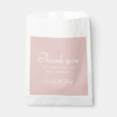 Retro Pink And White Thank You Bakery フェイバーバッグ (正面)