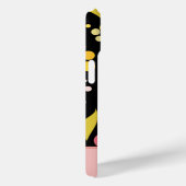 Retro Pink Black Floral Monogrammed Case-Mate iPhoneケース (裏面 / 右)