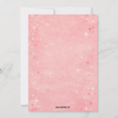 Retro Pink Black Lingerie Shower Bachelorette  招待状 (裏面)