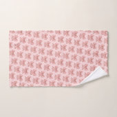 Retro Pink Bows Bathroom Towel Set バスタオルセット (ハンドタオル)
