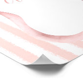 Retro Pink Cafe Bebe Coffee Baby Shower Welcome ポスター (角)