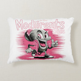 Retro Pink Cartoon Character Accent Pillow アクセントクッション