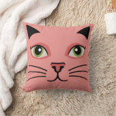 Retro Pink Cat クッション (ブランケット)