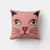 Retro Pink Cat クッション (正面)