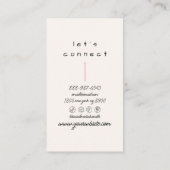 Retro Pink Checkered Trendy Boho Funky Girly Fun 名刺 (裏面)