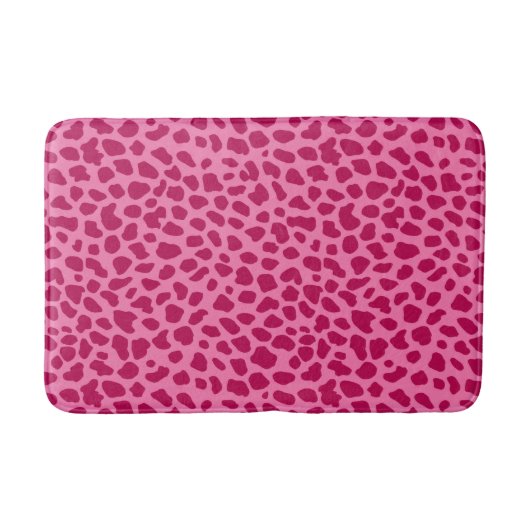 Retro Pink Cheetah Print Trendy y2k Aesthetic バスマット (正面)
