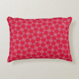 Retro Pink Clover Accent Pillow アクセントクッション