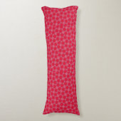 Retro Pink Clover Pattern Body Pillow ボディピロー (正面縦)