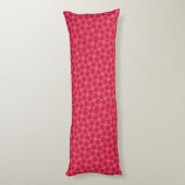 Retro Pink Clover Pattern Body Pillow ボディピロー (裏面 (縦))