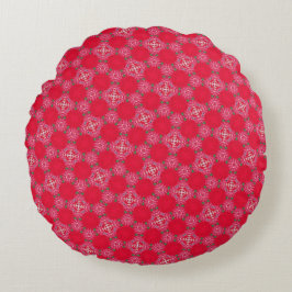 Retro Pink Clover Round Pillow ラウンドクッション