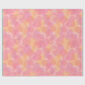 Retro Pink Colors Amorphous Shapes Art Pattern ラッピングペーパー (フラット)