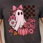 Retro Pink Coquette Ghost Girl with Bow Halloween スウェットシャツ