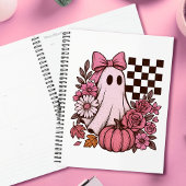 Retro Pink Coquette Ghost Girl with Bow Halloween プランナー手帳