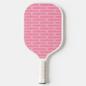 Retro Pink Custom Name Pickleball Paddle 70s ピックルボールラケット (裏面)