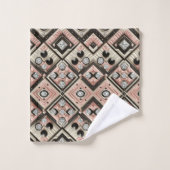 Retro Pink Diamond Mid Century Modern Towel Set バスタオルセット (ウォッシュタオル)