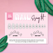Retro Pink Faux Nails Sizing Kit Display Card