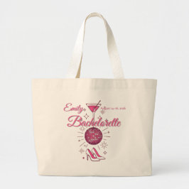 Retro Pink Girls Gone Mild Bachelorette ラージトートバッグ