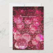Retro Pink Glitter Disco Ball  2 Photo Graduation 案内状 (裏面)