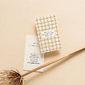 Retro Pink Green Checkered Stripes Trendy Boho  名刺