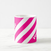Retro Pink Lollipop Three Stripes with Name コーヒーマグカップ (中央)