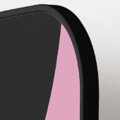 Retro Pink Night Three Circle Stripe with Name ピックルボールラケット (左詳細)