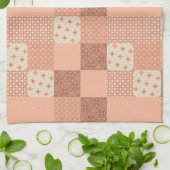 Retro Pink Patchwork キッチンタオル (折り畳み)