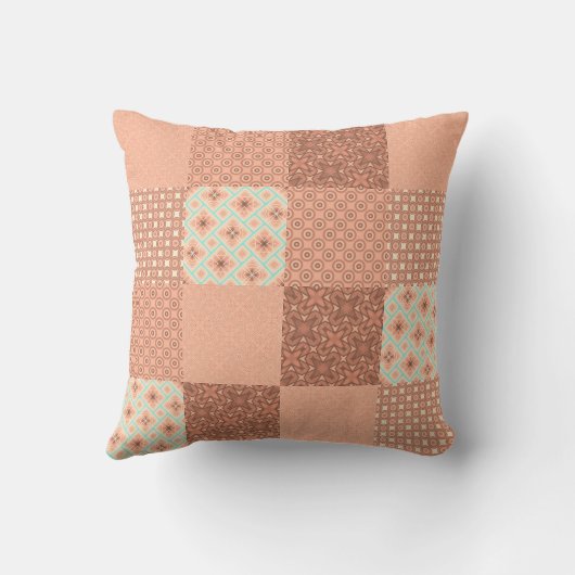 Retro Pink Patchwork クッション (裏面)