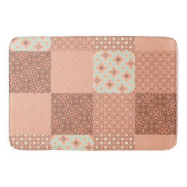 Retro Pink Patchwork バスマット