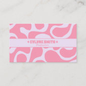 Retro Pink Purple 70s Boho Groovy Girly Trendy 名刺 (正面)