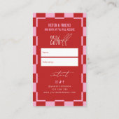 Retro Pink & Red Groovy Refer a Friend Spa Salon 紹介カード (裏面)