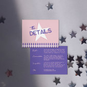 Retro Pink & Silver Disco Wedding Detail Foil Card 箔シーズンポストカード