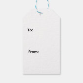 Retro Pink & Silver Merry Christmas  ギフトタグ (裏面)