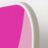 Retro Pink Sky Three Circle Stripe with Name ピックルボールラケット (左詳細)