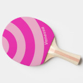 Retro Pink Sky Three Circle Stripe with Name 卓球ラケット (横)