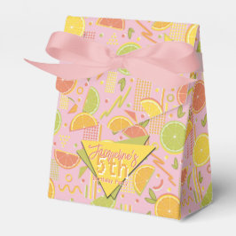 Retro Pink Summer Citrus Fruit Birthday フェイバーボックス