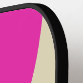 Retro Pink Three Circle Stripe with Name ピックルボールラケット (左詳細)