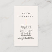 Retro Pink Yellow 70s Stripes Trendy Boho Girly 名刺 (裏面)