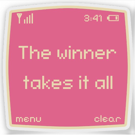  Retro Pixel  シール (正面)