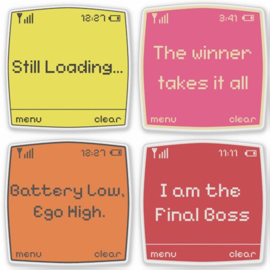 Retro Pixel Art  シール (正面)