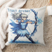 Retro Pixel Art Frost Archer Warrior クッション (ブランケット)
