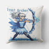 Retro Pixel Art Frost Archer Warrior クッション (裏面)