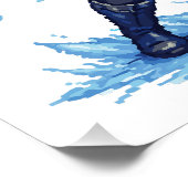 Retro Pixel Art Frost Archer Warrior ポスター (コーナー)