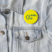 Retro Pixel Art Level Up Pin Button 缶バッジ (インサイチュ)