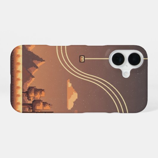 Retro Pixel Bounce iPhone 16ケース (裏面横)