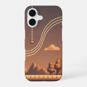 Retro Pixel Bounce iPhone 16ケース (裏面)