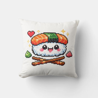 Retro Pixel Cute Kawaii Sushi Cushion Pillow クッション
