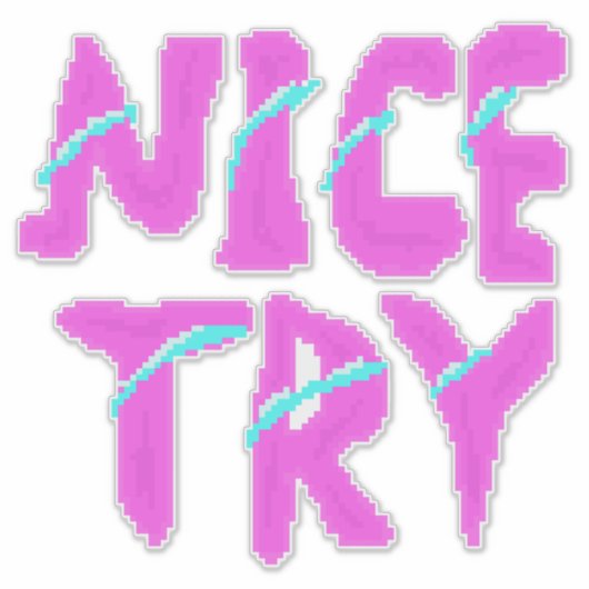 Retro Pixel Font – 8-Bit Gaming シール (正面)