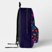 Retro Pixel Gaming Aesthetic Backpack プリントバックパック (左)