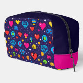 Retro Pixel Gaming Aesthetic Makeup Bag ドップキット (右コーナー)